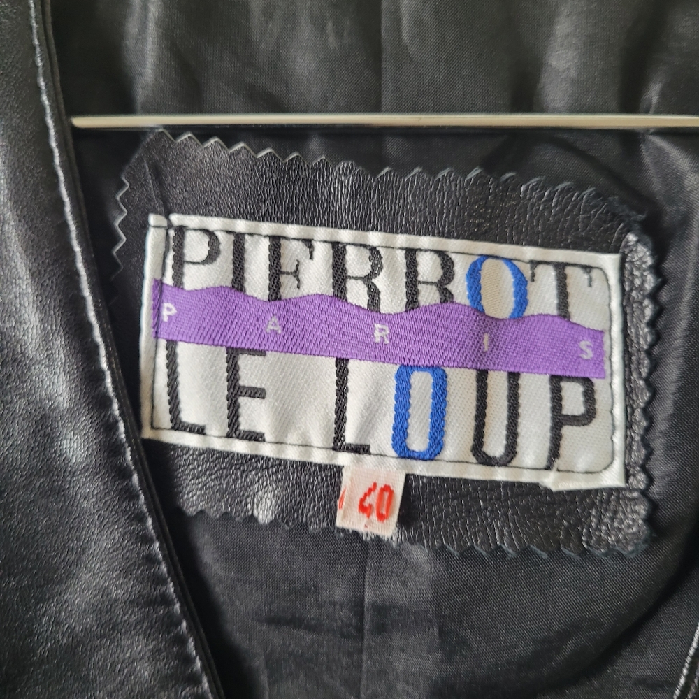Pierrot Le Loup Paris Vintage Leather Jacket Designer Y2K Front Wrap Rouge sz M - Picture 6 of 16